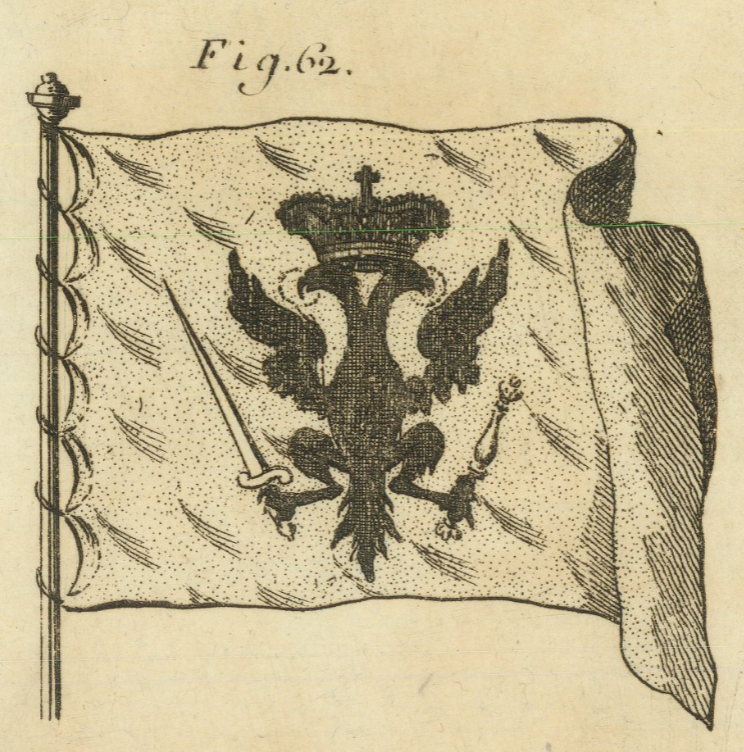 Figure 62: the Emperor's flag, with a crowned eagle bearing sword and sceptre