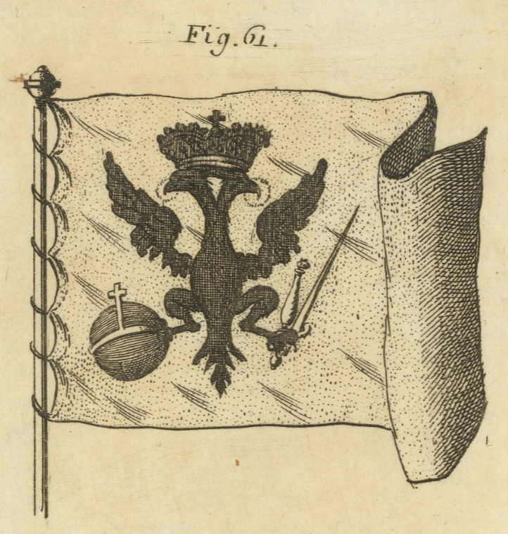 Figure 61: flag of the Empire, with a crowned double-headed eagle